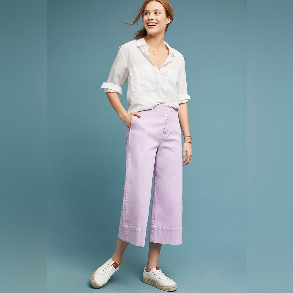 Anthropologie • Pilcro Lilac Ultra High-Rise Wide-Leg Jeans